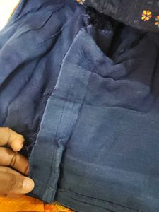 Vibrant  yellow Patterned georgette saree with blo