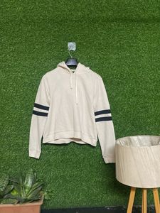 Forever21 Striped Sleeve Hoodie