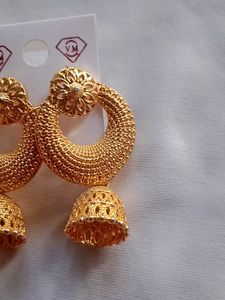 Golden Jhumka Earrings