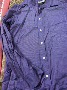 Purple Striped Button-Down Shirt