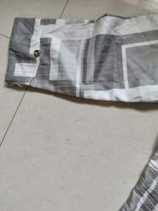 Grey Patterned Button-Up Shirt