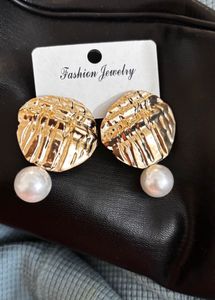 Golden Pearl Earrings