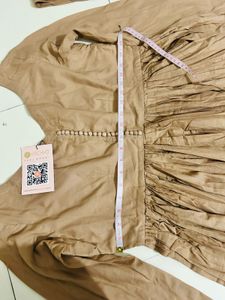 Elegant Brown  Tan Anarkali Suit
