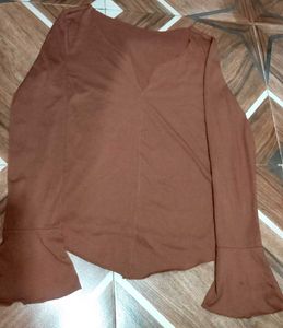 Brown Long Sleeve Top