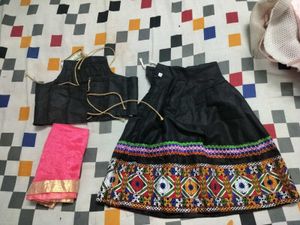 Combo Of Gujrati Garbha Ghagra And Party Wear Froc