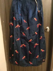 Navy Blue Silk Blouse