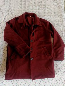 Vintage Burgundy Wool Coat