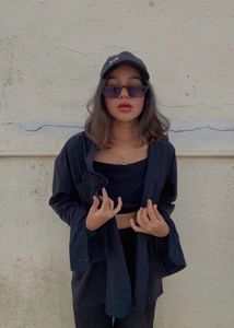 Oversized Black Casual Shirt