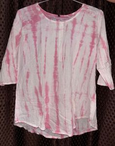 Pink Tie-Dye Top