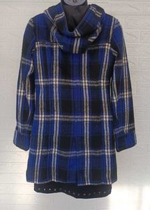 Imported Checkered Hooded Coat