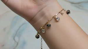Stylish Charm Bracelets Set of 2 , Gold colour wit