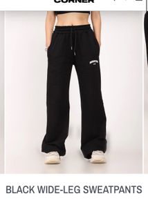 Bonkers Corner Black Wide Leg Joggers