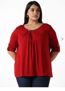 red/Maroon Top with Detail