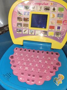 Educational and Learning Laptop Machine Toys for Kids. Learn Vocabulary,Letter &amp; Counting.Baby Computer Tablet for Educational Learning Kids Laptop, Led Display, with Music (Yellow)
