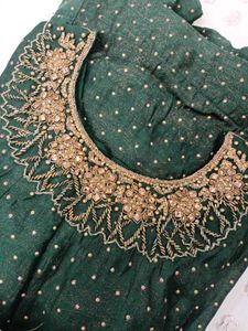 Dark Green Anarkali Gown
