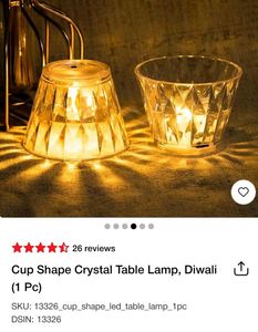 Crystal Cup Table Lamp
