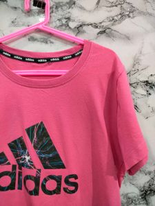 Adidas Pink Graphic Tee