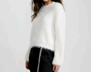 Fluffy White Sweater