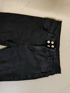 Black High-Waisted Flare Jeans