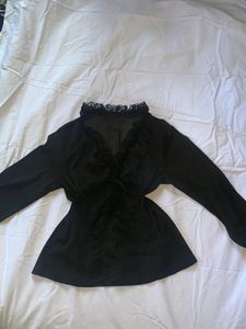 See Through Black Stylish Long Sleeves