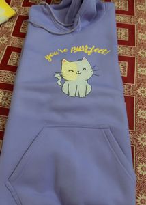 Lilac &#34;Purrfect&#34; Cat Hoodie