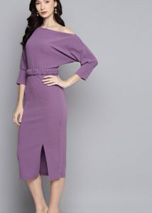 Sassafras Boat Neck Dress With Belt