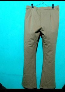 BEIGE PLUS SIZE STRETCHABLE BIOWASH COTTON BOOTCUT