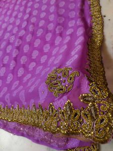 Levander Saree With Unstitched Blouse Piece