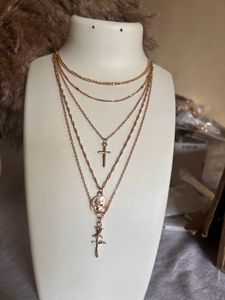 Cross&amp;Rose 5 Layered Neckchain