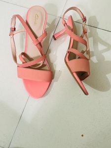 Clarks Coral Leather Heeled Sandals
