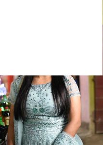 Crop Top Lahenga Set With Dupatta
