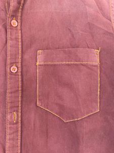 Highlander Maroon Band Collar Shirt