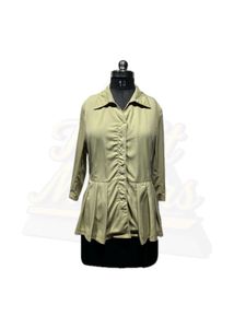 Elegant Olive Green Peplum Top