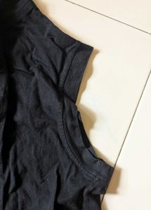 Sleeveless Black Hoodie Unisex