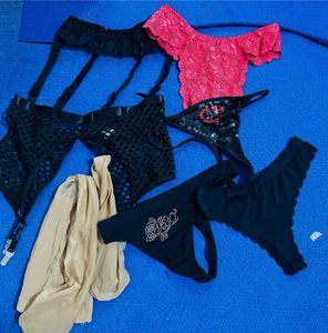 Garter Belt With Thong Stocking