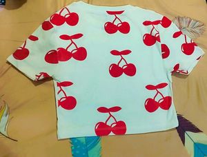 Cute Cherry Print Top