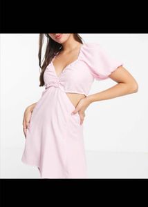 Pink Puff Sleeve Dress