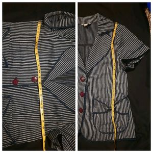 BLUE &amp; WHITE BLAZER