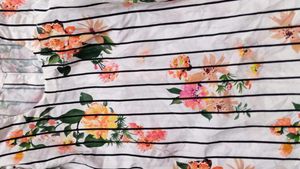 Floral Striped kurti