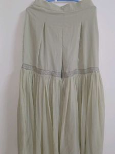 Lime Green Sharara Set With Long Jacket