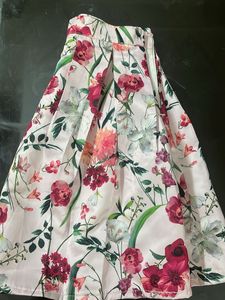 Floral Print Midi Skirt