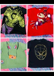 Combo Of 4 Tshirt For 7 To 8 Year