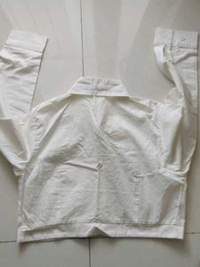 White Cropped Shirt