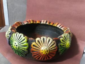 Vintage Floral Ceramic Planter