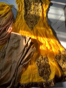 Yellow Frock Suit Half Sui