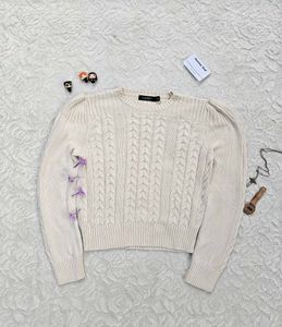 Cream Cable Knit Sweater