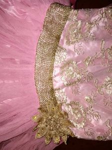 Pink & Gold Embellished Dress