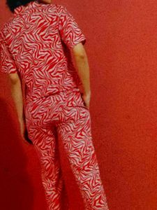 Red Animal Printed Co-ord Set