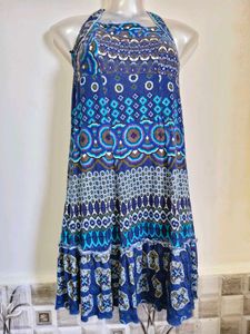 Blue Patterned Sundress for Medium/ Large Size