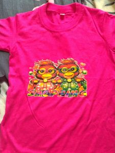 Pink Graphic T-shirt For Child Age 2-4